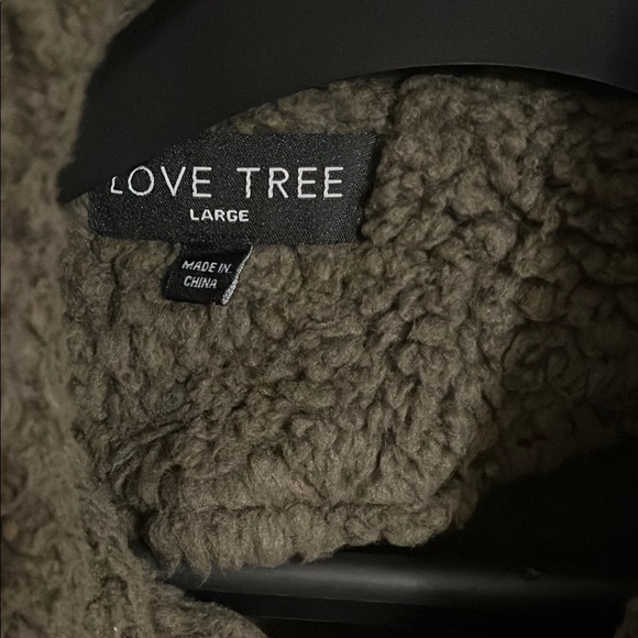 Olive Green Sherpa Jacket - Picture 2 of 2